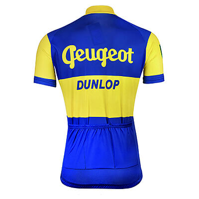 Maillot Cycliste Vintage Peugeot Cycles - Années 70 - Bleu Polyester - Taille L