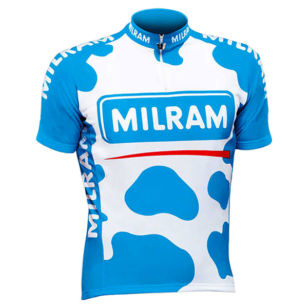 Maillot Cycliste Vintage Santini Colnago Milram Team – Taille L, état Tip Top