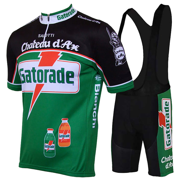 Tenue ete Cycliste Maillot et Cuissard Vintage GATORADE de Laurent Fignon IoveVELO