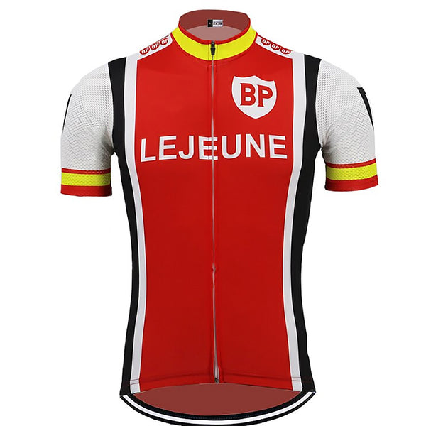 Maillot Cycliste Ancien – Team LEJEUNE BP 1976 – Rouge – Taille L
