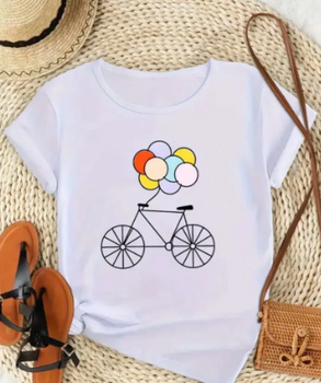 T-SHIRT FEMME MODE CYCLISTE BALLON