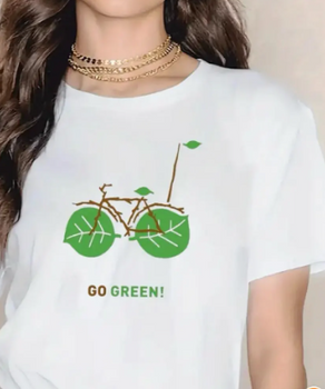 T-SHIRT FEMME MODE CYCLISTE GO GREEN