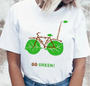 T-SHIRT FEMME MODE CYCLISTE GO GREEN