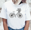 T-SHIRT FEMME MODE CYCLISTE FLEURS