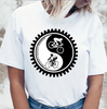 T-SHIRT FEMME MODE CYCLISTE YIN & YANG