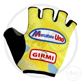 Gants Cyclistes Vintage MERCATONE UNO Jaune
