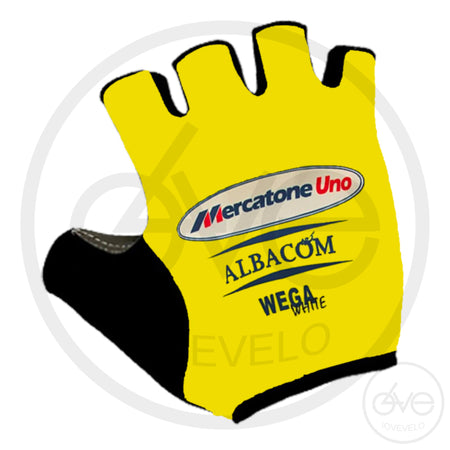 Gants Cyclistes MERCATONE UNO WEGA ALBACOM JAUNE