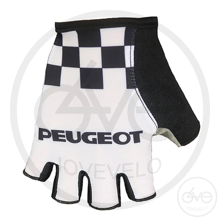 Gants Cyclistes Vintage PEUGEOT Blanc