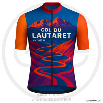 Maillot Cycliste Design – “Col du Lautaret – Aube & Crépuscule”
