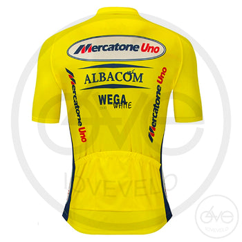 Maillot Vintage MERCATONE UNO ALBACOM JAUNE