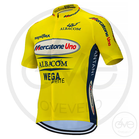 Maillot Vintage MERCATONE UNO ALBACOM JAUNE