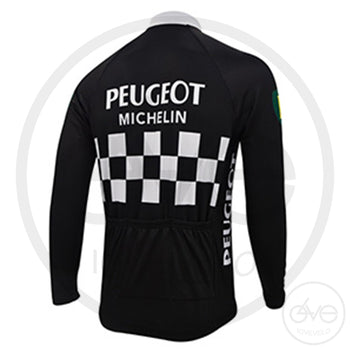 Maillot Hiver Vintage PEUGEOT Version Noir