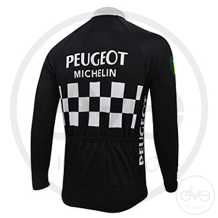 Maillot Hiver Vintage PEUGEOT Version Noir