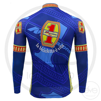 Maillot Hiver Vintage MERCATONE UNO WEGA BLEU