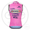 Coupe-Vent Cyclisme Sans Manches ETÉ MERCATONE UNO ALBACOM WEGA Rose