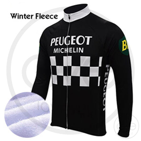 Maillot Hiver Vintage PEUGEOT Version Noir