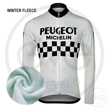 Maillot Hiver Vintage PEUGEOT BP Blanc