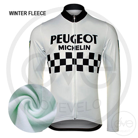 Maillot Hiver Vintage PEUGEOT BP Blanc