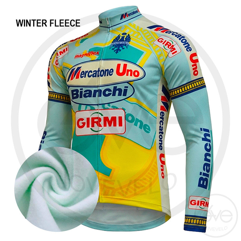 Maillot Hiver Vintage MERCATONE UNO Vert Céleste 1998