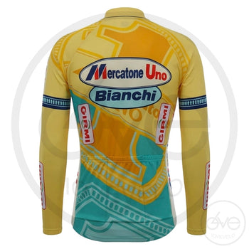 Maillot Long Eté Vintage MERCATONE UNO Jaune 1998
