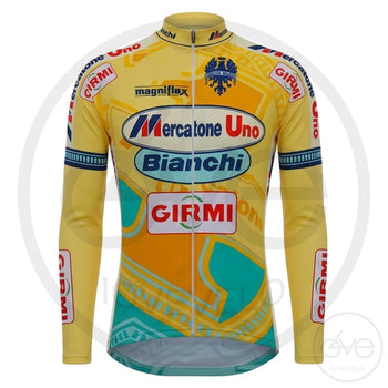 Maillot Long Eté Vintage MERCATONE UNO Jaune 1998