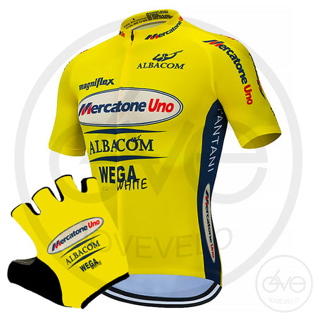 PACK MAILLOT + GANTS MERCATONE UNO ALBACOM JAUNE