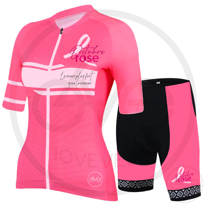 Tenue Eté Maillot ou Cuissard FEMME OCTOBRE ROSE