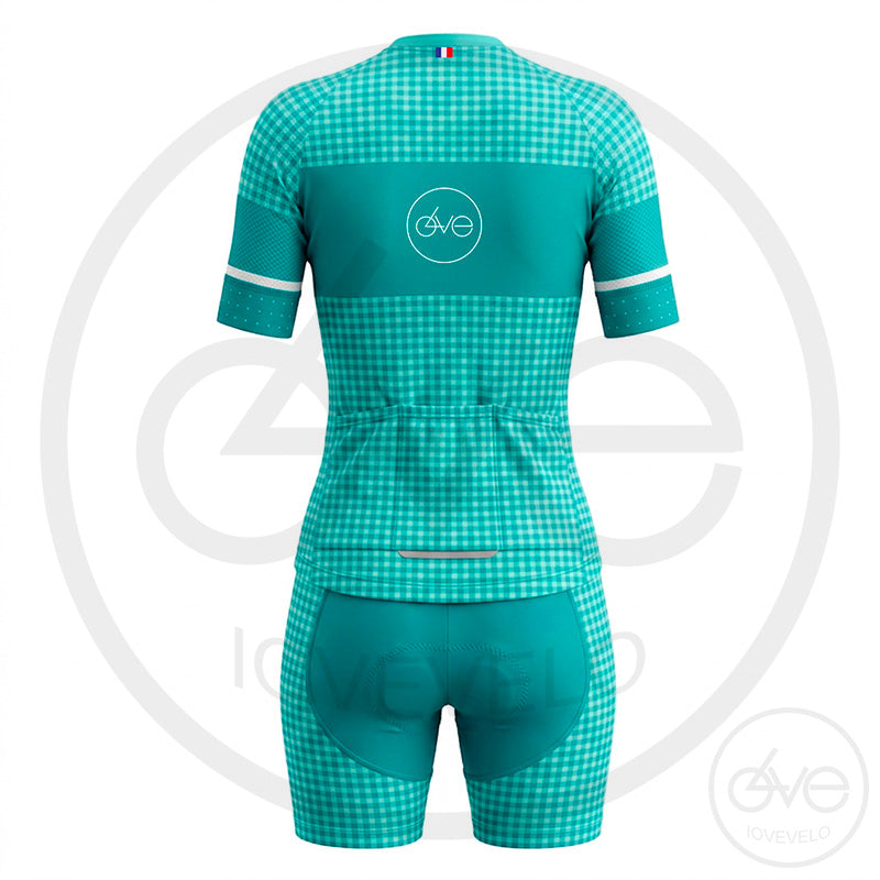 Tenue Eté Maillot ou Cuissard FEMME VICHY VERT