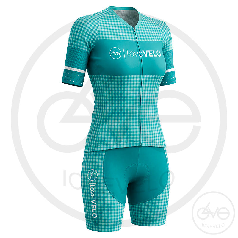 Tenue Eté Maillot ou Cuissard FEMME VICHY VERT