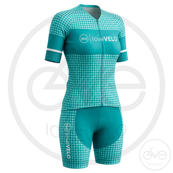 Tenue Eté Maillot ou Cuissard FEMME VICHY VERT