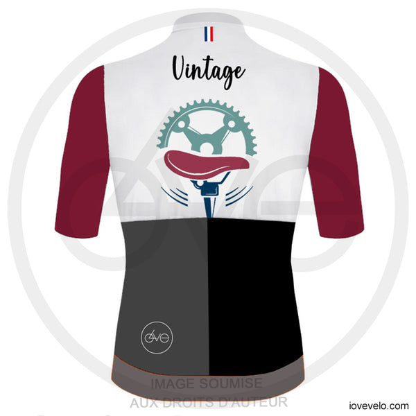 Maillot de cyclisme Assos vintage des années 80, style Mondrian, sans manches (taille M) - France