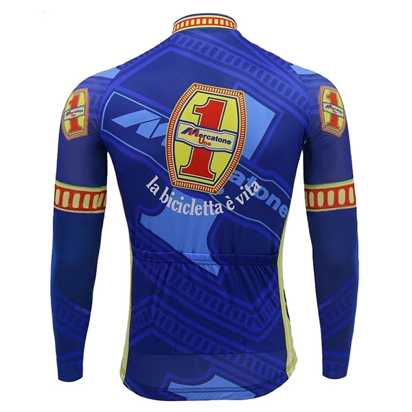 Maillot Hiver Vintage MERCATONE UNO WEGA BLEU