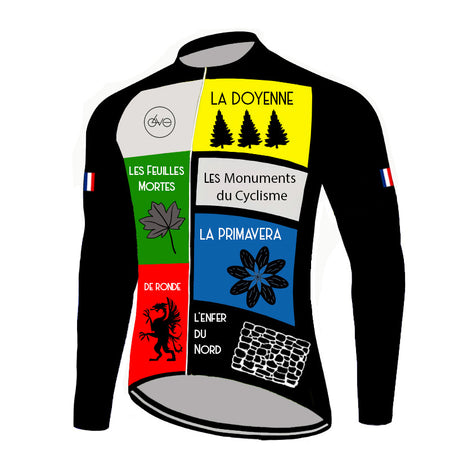 Maillot Long Eté Vintage Les-Monuments-du-Cyclisme
