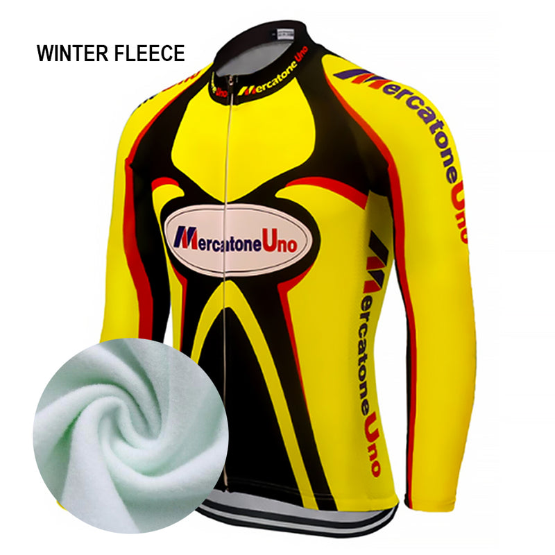 Maillot Hiver Vintage MERCATONE UNO Jaune Noir Rouge