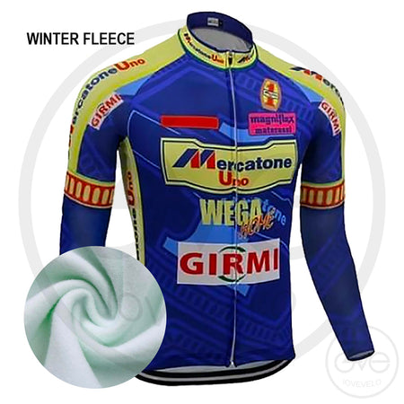 Maillot Hiver Vintage MERCATONE UNO WEGA BLEU