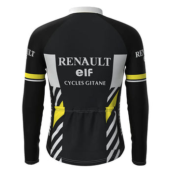 Maillot Long Eté Vintage RENAULT NOIR JAUNE LA VUELTA