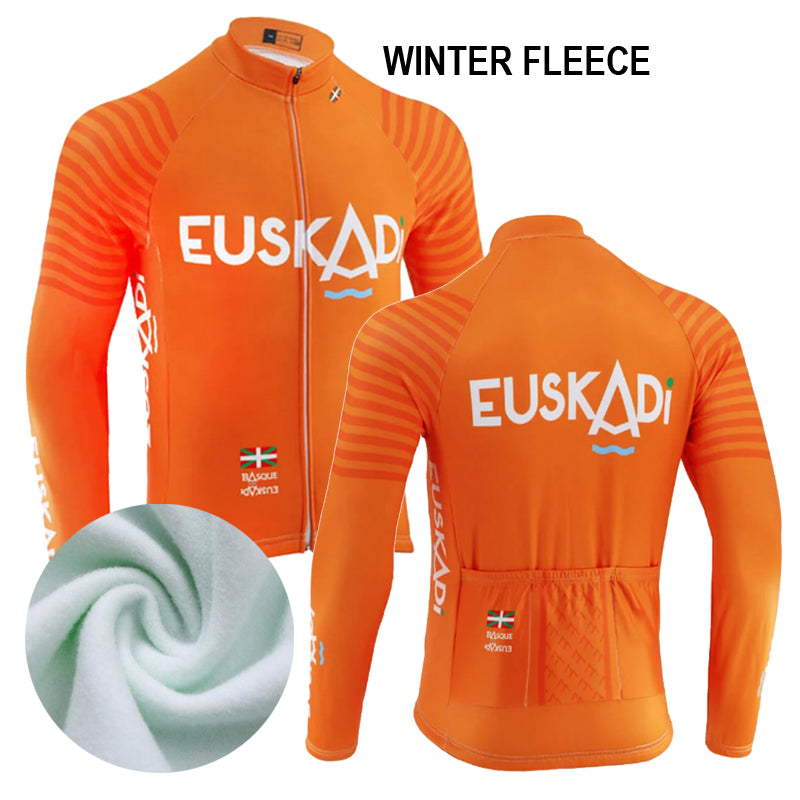 LEANDRO LIDO Procida Hommes Tricot cycliste manches longues orange LEANDRO LIDO Procida Hommes Tricot cycliste manches longues orange