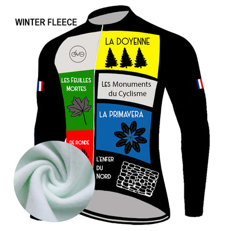 Maillot Hiver Vintage Les Monuments Du Cyclisme