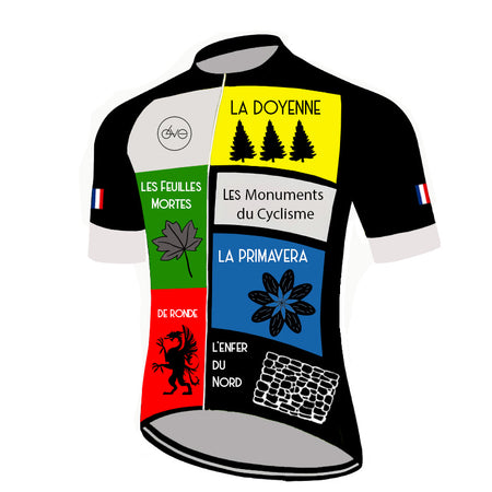 Maillot Design Les 5 Monuments du Cyclisme