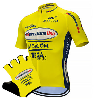 PACK MAILLOT + GANTS MERCATONE UNO ALBACOM JAUNE