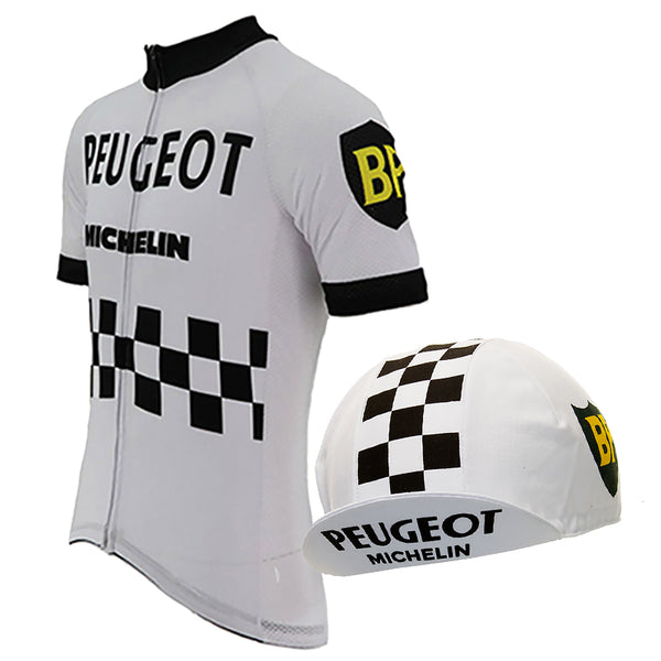 Maillot Cycliste Vintage Le Coq Sportif Peugeot - Années 80 - Taille L - France