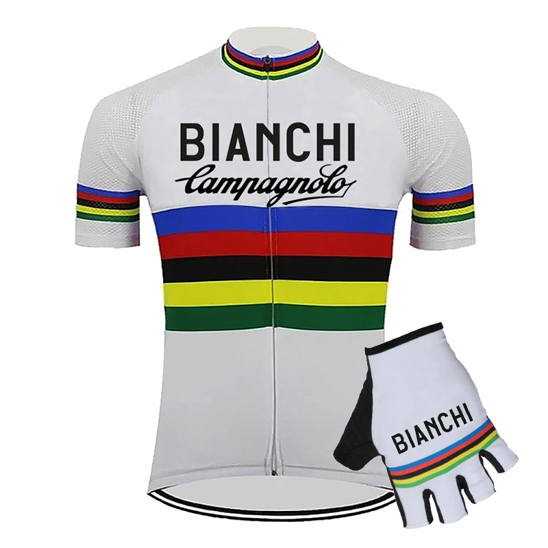 Pack Maillot + Gants CHAMPIONS DU MONDE BIANCHI