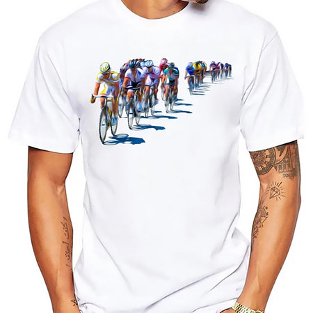 T-SHIRT MODE CYCLISTE PELOTON-COURSE