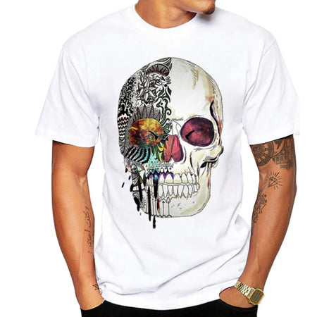 T-SHIRT MODE CYCLISTE TETE-DE-MORT