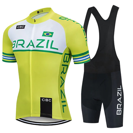 Tenue Eté Cycliste Equipe BRESIL JAUNE