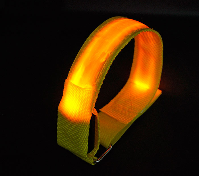 LED Flex - Brassard à lumière DEL pour le marcheur / coureur - Jaune