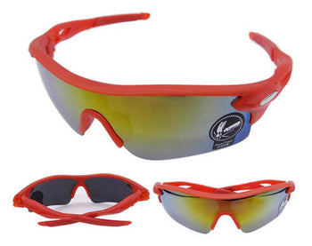Lunettes de Cyclisme iridium monture rouge