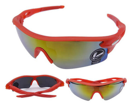 Lunettes de Cyclisme iridium monture rouge