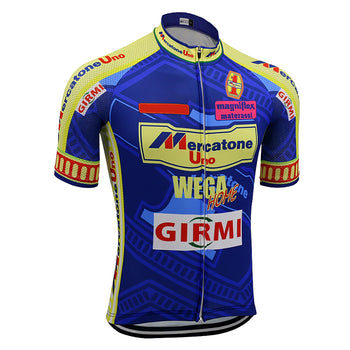 Maillot Cycliste Vintage Santini Mercatone Uno Bianchi - Jaune Taille M