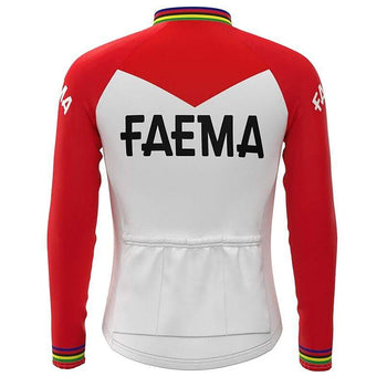 Maillot Hiver Vintage FAEMA rouge & blanc